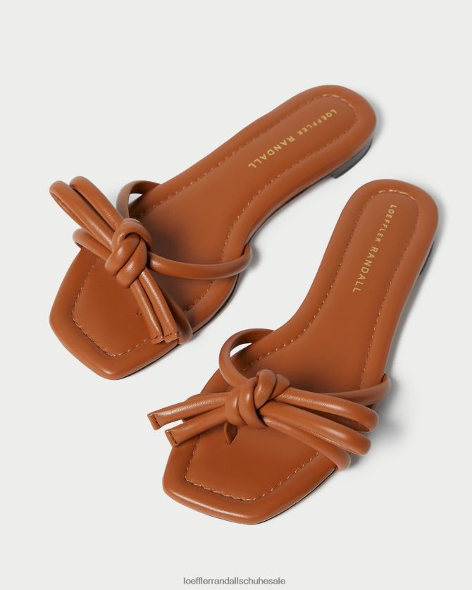 Frauen Loeffler Randall Hadley braune Schleifensandale Holz Schuhe 846824119