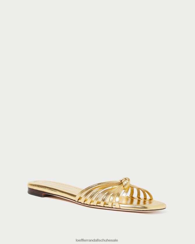 Frauen Loeffler Randall Izzie-Knoten-Sandale Gold Schuhe 846824127