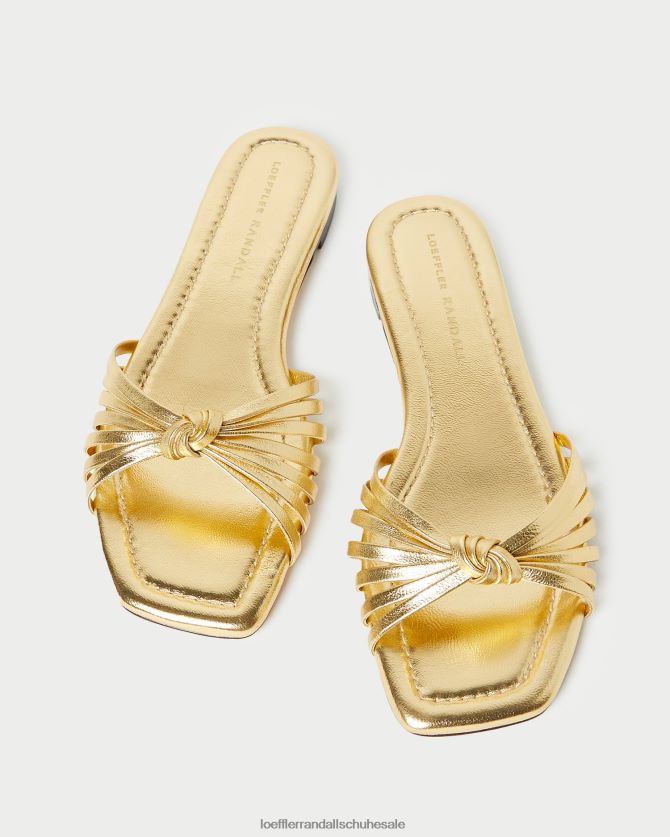 Frauen Loeffler Randall Izzie-Knoten-Sandale Gold Schuhe 846824127