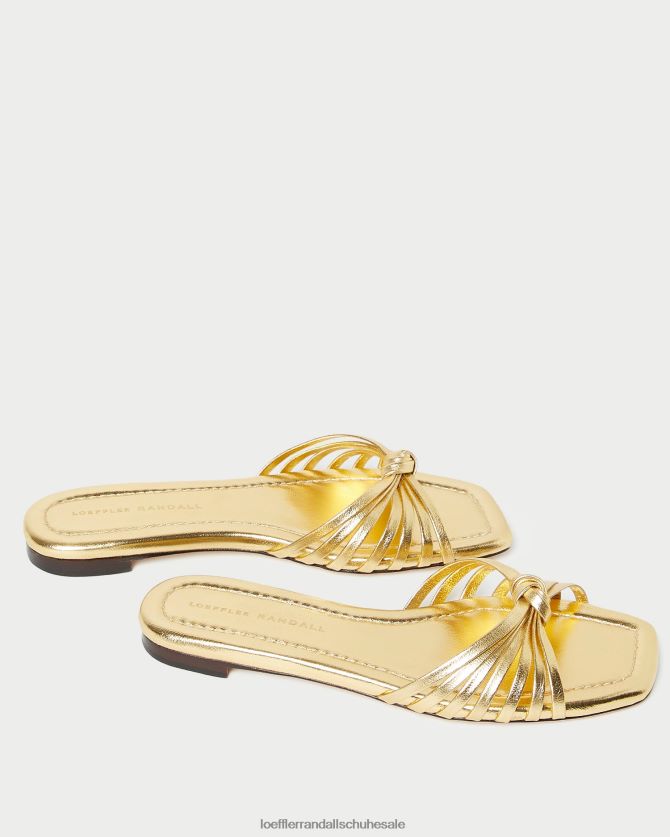 Frauen Loeffler Randall Izzie-Knoten-Sandale Gold Schuhe 846824127