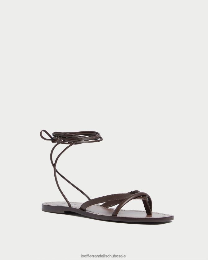 Frauen Loeffler Randall Lilla Zehensteg-Wickelsandale Espresso Schuhe 846824132