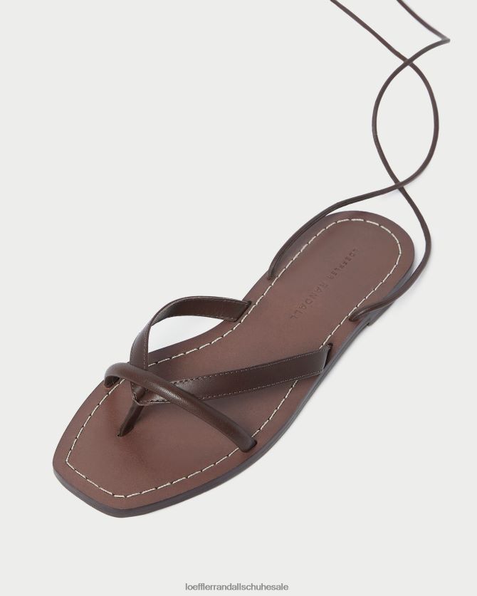 Frauen Loeffler Randall Lilla Zehensteg-Wickelsandale Espresso Schuhe 846824132