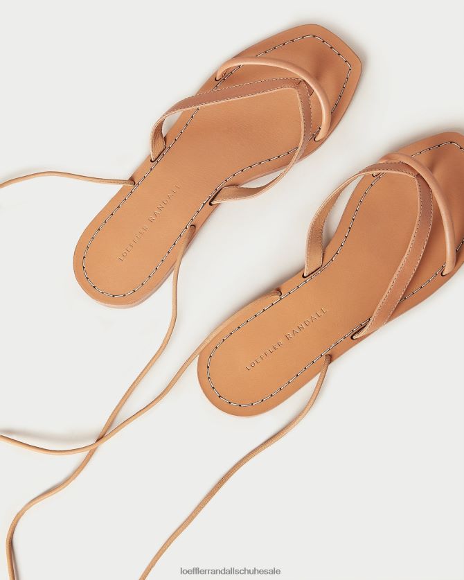 Frauen Loeffler Randall Lilla Zehensteg-Wickelsandale Honig Schuhe 846824106