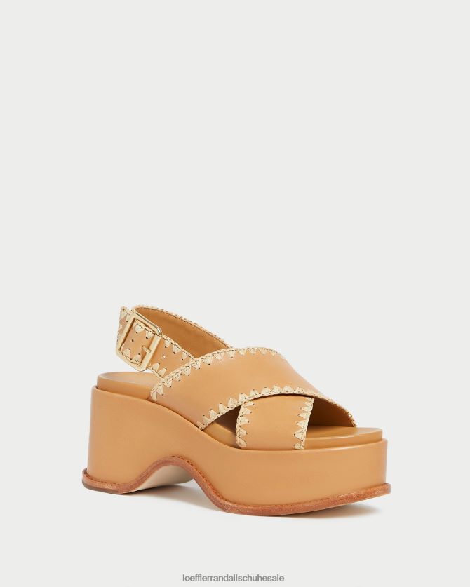 Frauen Loeffler Randall Mae-Plateausandale honig/natur Schuhe 846824128