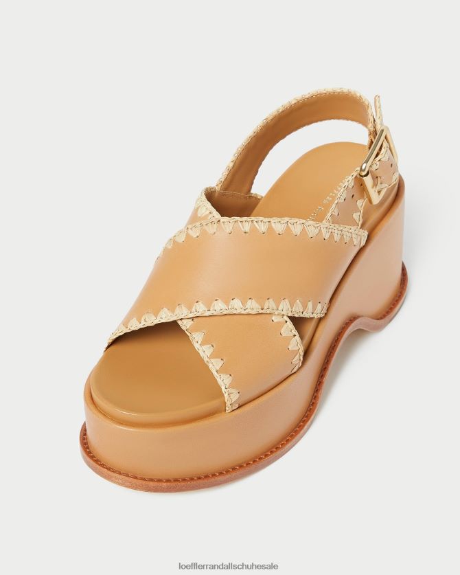 Frauen Loeffler Randall Mae-Plateausandale honig/natur Schuhe 846824128