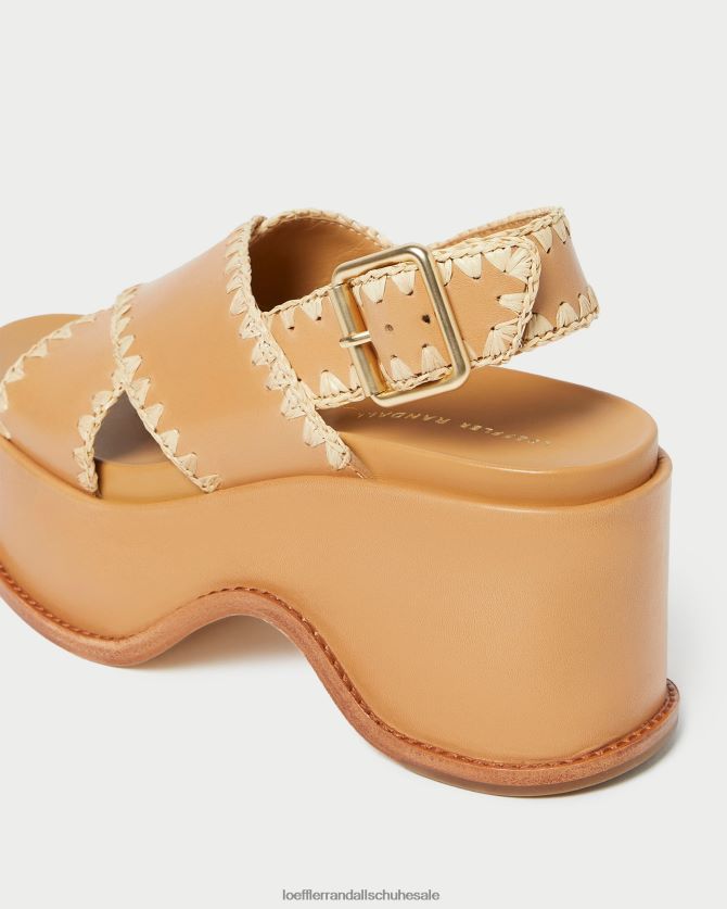 Frauen Loeffler Randall Mae-Plateausandale honig/natur Schuhe 846824128