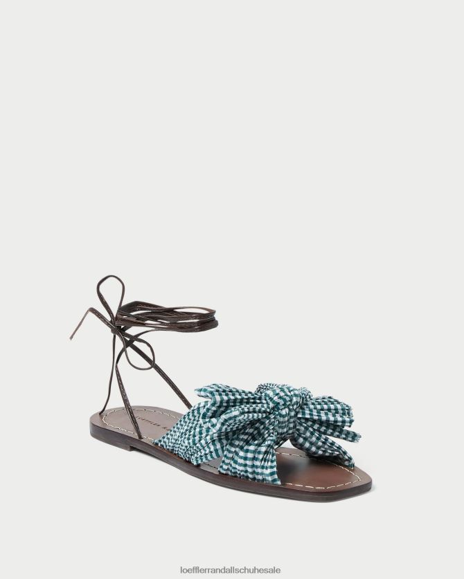 Frauen Loeffler Randall Pfingstrosenschleife Mini grüner Gingham Schuhe 846824136