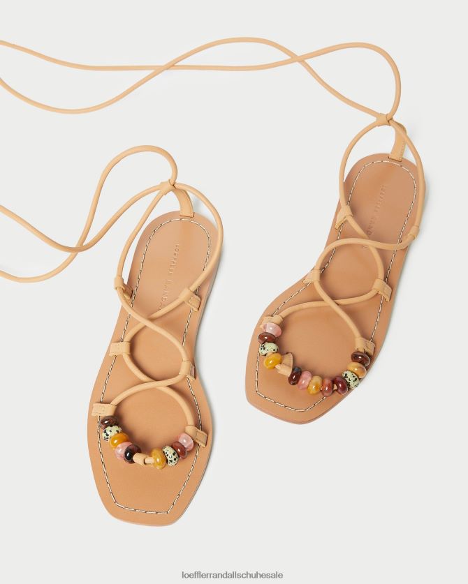 Frauen Loeffler Randall Schnürsandale mit Colleen-Knoten Honig Schuhe 846824135
