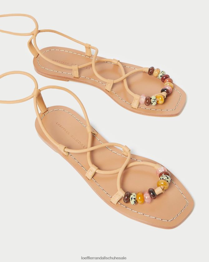 Frauen Loeffler Randall Schnürsandale mit Colleen-Knoten Honig Schuhe 846824135