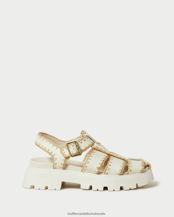 Frauen Loeffler Randall Talia Käfigsandale creme/natur Schuhe 846824112