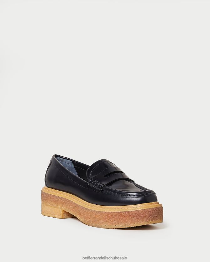 Frauen Loeffler Randall Rikki-Plateau-Loafer Schwarz Schuhe 846824311