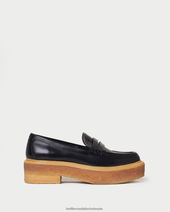 Frauen Loeffler Randall Rikki-Plateau-Loafer Schwarz Schuhe 846824311