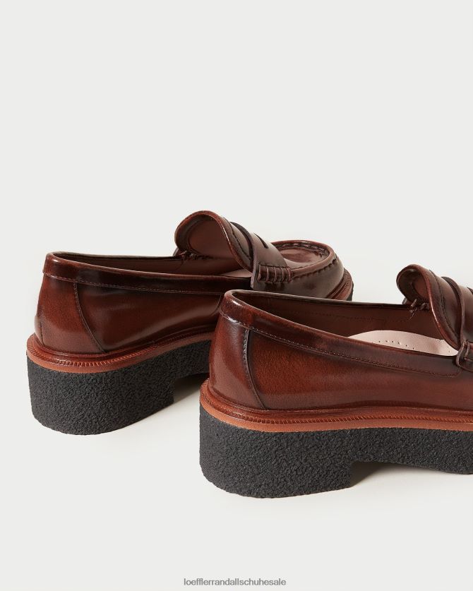 Frauen Loeffler Randall Rikki-Plateau-Loafer braun Schuhe 846824312
