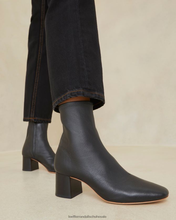 Frauen Loeffler Randall Alec Stretch-Stiefel mit mittelhohem Absatz Schwarz Schuhe 846824284