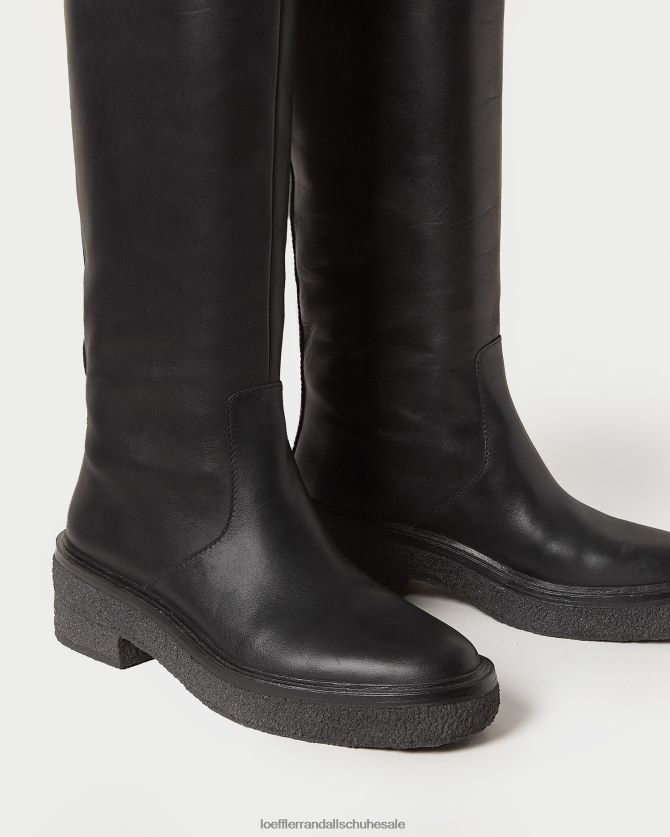 Frauen Loeffler Randall Collins hoher Stiefel Schwarz Schuhe 846824281