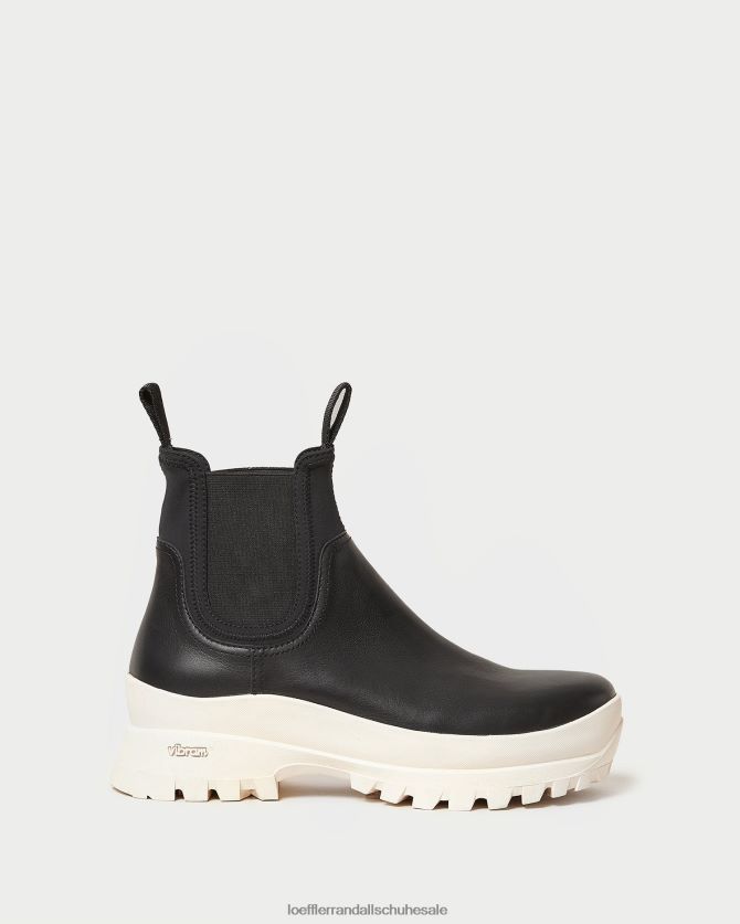 Frauen Loeffler Randall Tara-Creme-Wetterstiefel Schwarz-Weiss Schuhe 846824280