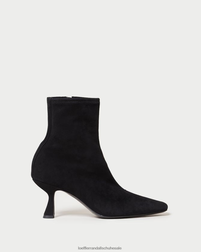 Frauen Loeffler Randall Vielen Dank, gebogener Bootie aus Wildleder Schwarz Schuhe 846824289
