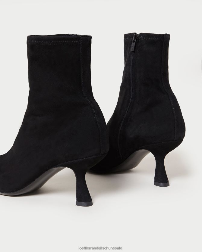 Frauen Loeffler Randall Vielen Dank, gebogener Bootie aus Wildleder Schwarz Schuhe 846824289