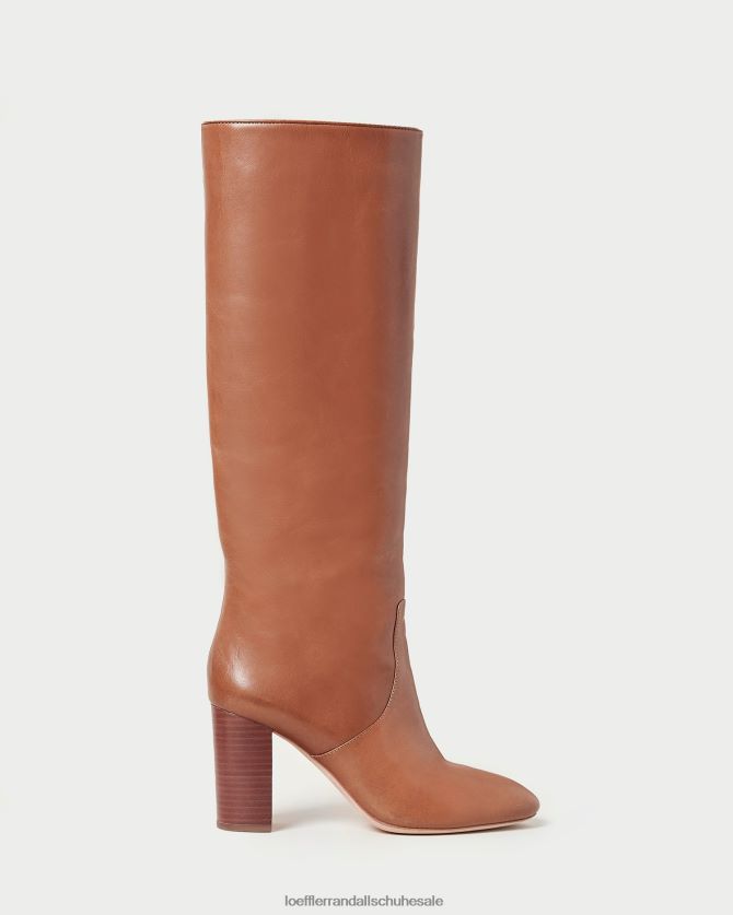 Frauen Loeffler Randall goldener hoher Stiefel Safari Schuhe 846824278