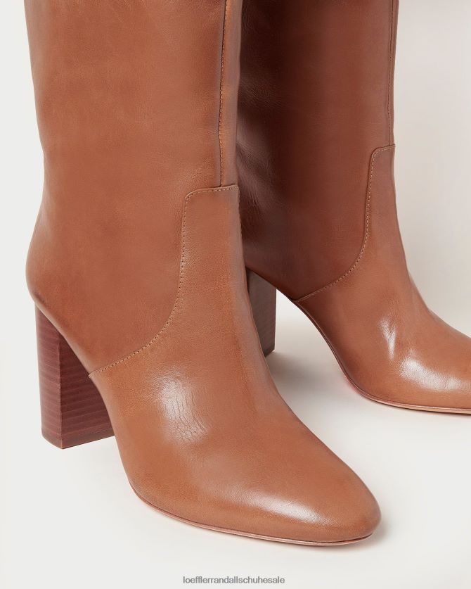 Frauen Loeffler Randall goldener hoher Stiefel Safari Schuhe 846824278
