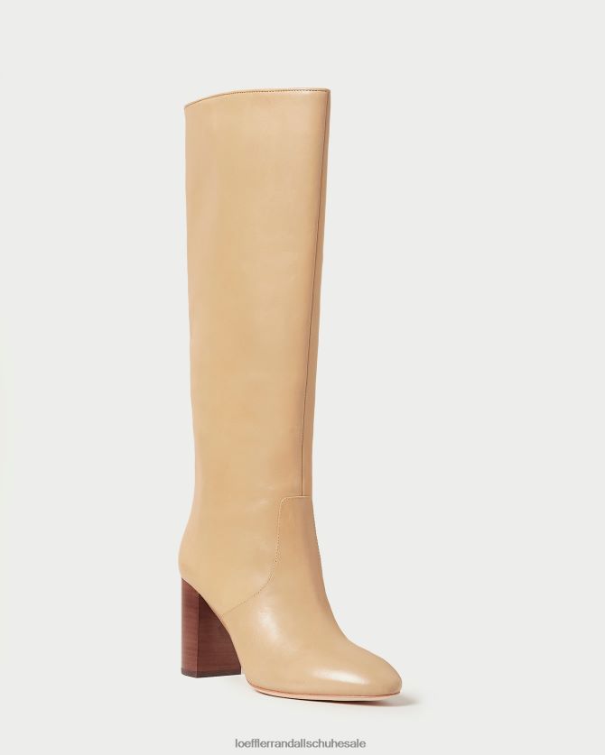 Frauen Loeffler Randall goldener hoher Stiefel khaki Schuhe 846824288