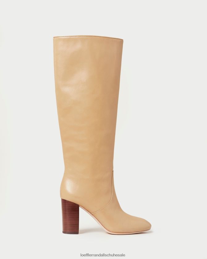 Frauen Loeffler Randall goldener hoher Stiefel khaki Schuhe 846824288