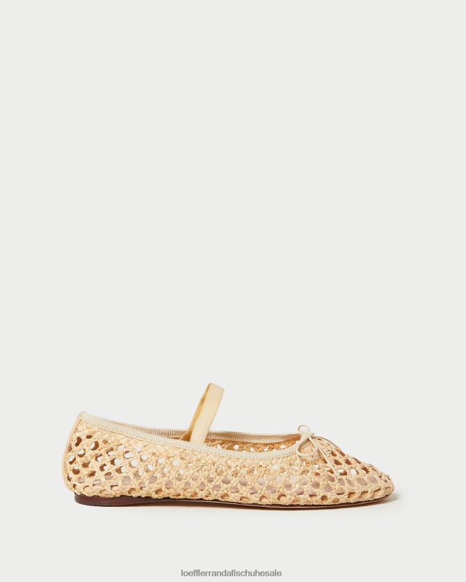 Frauen Loeffler Randall Ballerinas von Leonie natürliche Häkelarbeit Schuhe 846824308