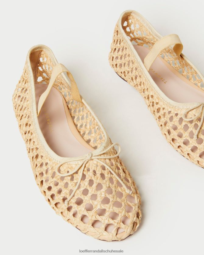 Frauen Loeffler Randall Ballerinas von Leonie natürliche Häkelarbeit Schuhe 846824308