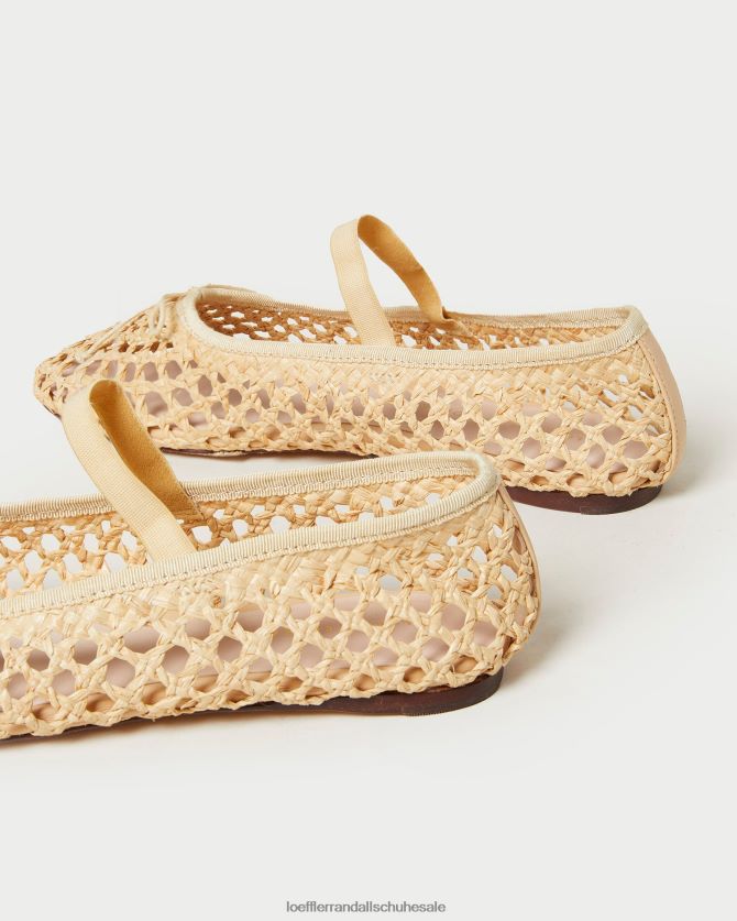 Frauen Loeffler Randall Ballerinas von Leonie natürliche Häkelarbeit Schuhe 846824308