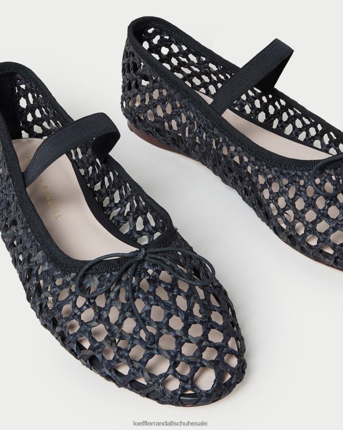 Frauen Loeffler Randall Ballerinas von Leonie schwarze Häkelarbeit Schuhe 846824301