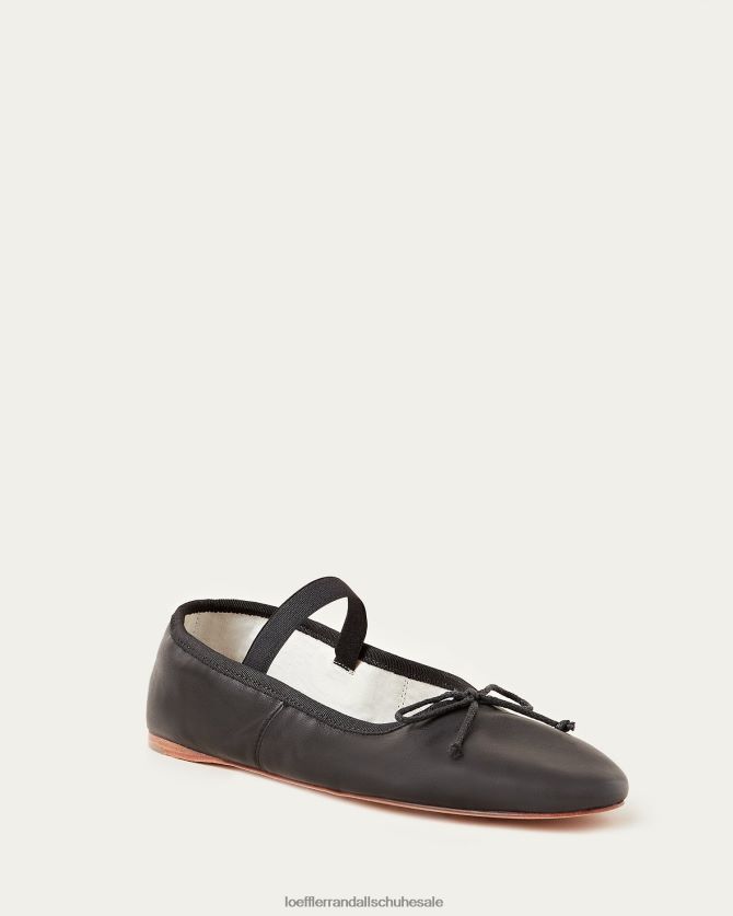 Frauen Loeffler Randall Ballerinas von Leonie schwarzes Leder Schuhe 846824293