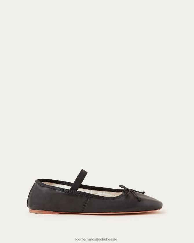 Frauen Loeffler Randall Ballerinas von Leonie schwarzes Leder Schuhe 846824293