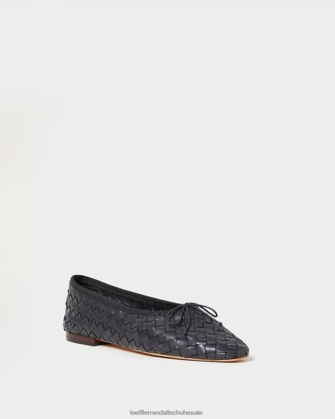 Frauen Loeffler Randall Landry gewebte Ballerinas Schwarz Schuhe 846824306