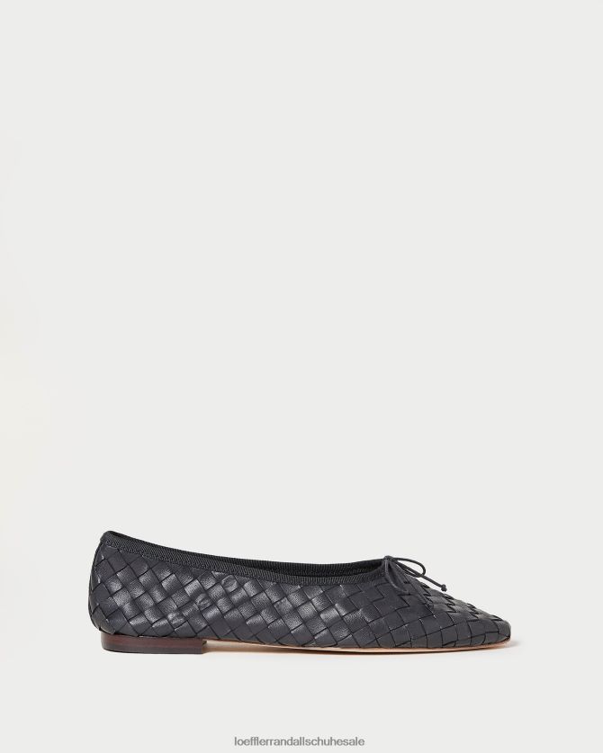 Frauen Loeffler Randall Landry gewebte Ballerinas Schwarz Schuhe 846824306