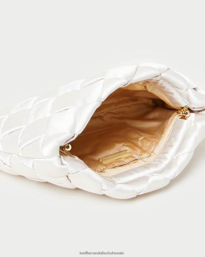 Frauen Loeffler Randall Aviva gewebte Puff-Clutch Creme Taschen 846824351