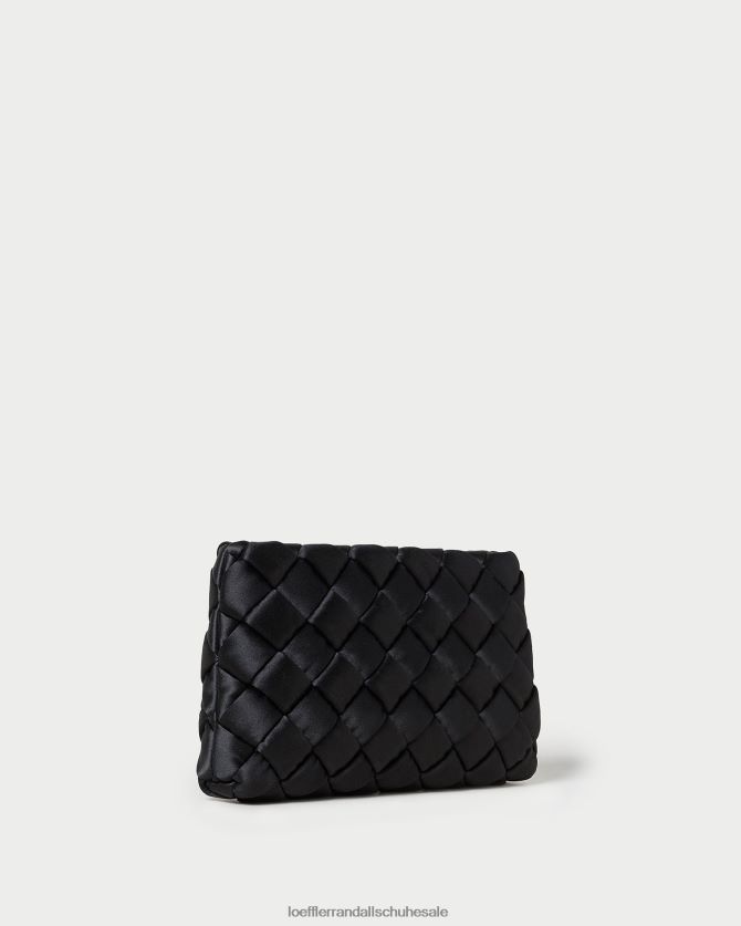 Frauen Loeffler Randall Aviva gewebte Puff-Clutch Schwarz Taschen 846824355