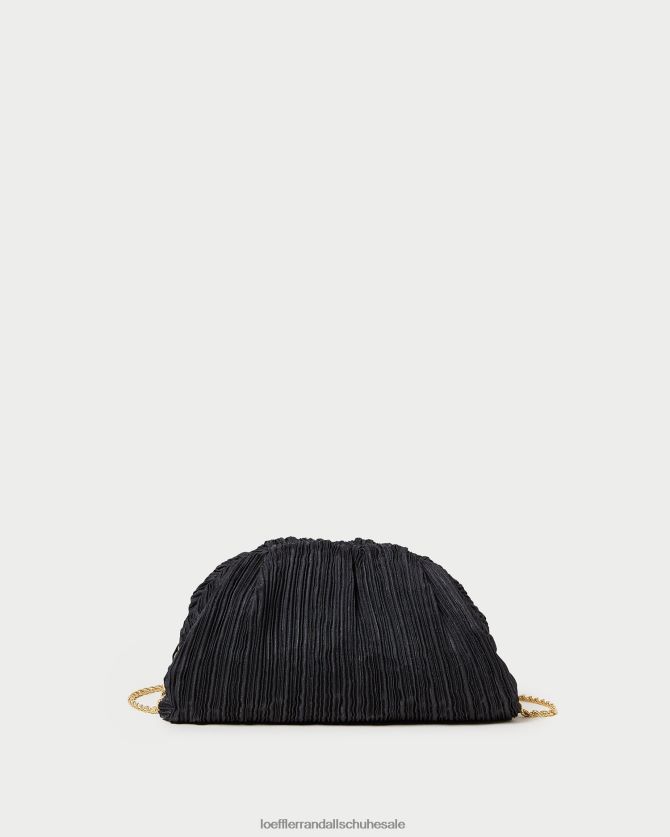 Frauen Loeffler Randall Bailey Plissee-Clutch mit Kuppel Schwarz Taschen 846824354
