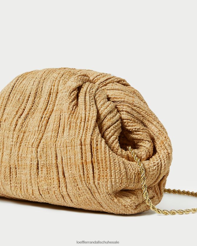 Frauen Loeffler Randall Bailey Plissee-Clutch mit Kuppel natürlich Taschen 846824367