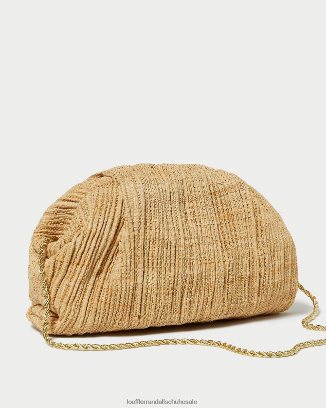 Frauen Loeffler Randall Bailey Plissee-Clutch mit Kuppel natürlich Taschen 846824367