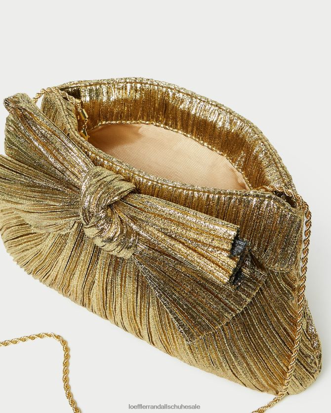 Frauen Loeffler Randall Clutch mit Rayne-Schleife oro Taschen 846824384