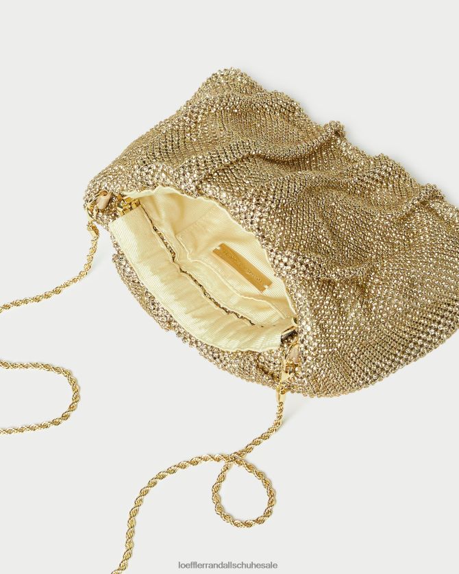 Frauen Loeffler Randall Ember-Clutch mit Strassbesatz und Raffungen Heu Taschen 846824385