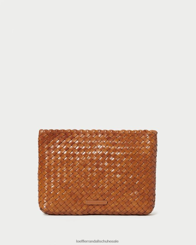 Frauen Loeffler Randall Flache, gewebte Marissa-Clutch Holz Taschen 846824353