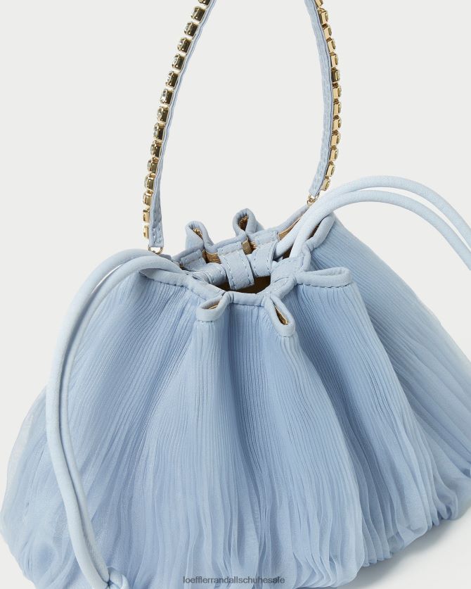 Frauen Loeffler Randall Layne-Faltenbeutel mit Strasssteinen Blau Taschen 846824370