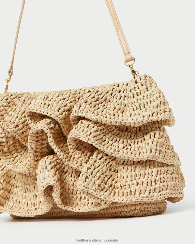 Frauen Loeffler Randall Odette-Rüschen-Clutch natürlich Taschen 846824375