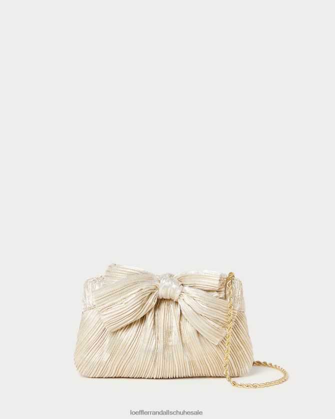 Frauen Loeffler Randall Rochelle Mini-Clutch mit Schleife Platin Taschen 846824342