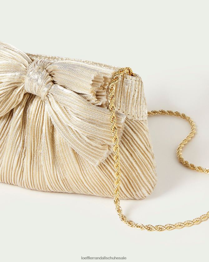Frauen Loeffler Randall Rochelle Mini-Clutch mit Schleife Platin Taschen 846824342