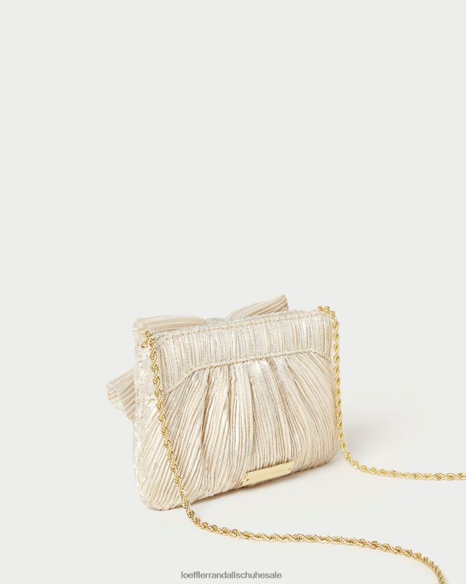 Frauen Loeffler Randall Rochelle Mini-Clutch mit Schleife Platin Taschen 846824342