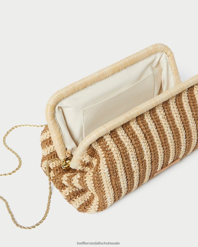 Frauen Loeffler Randall Trudie-Rahmenkupplung natur/braun Taschen 846824392