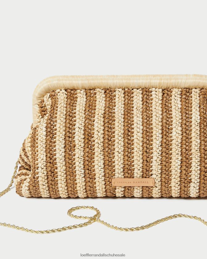 Frauen Loeffler Randall Trudie-Rahmenkupplung natur/braun Taschen 846824392