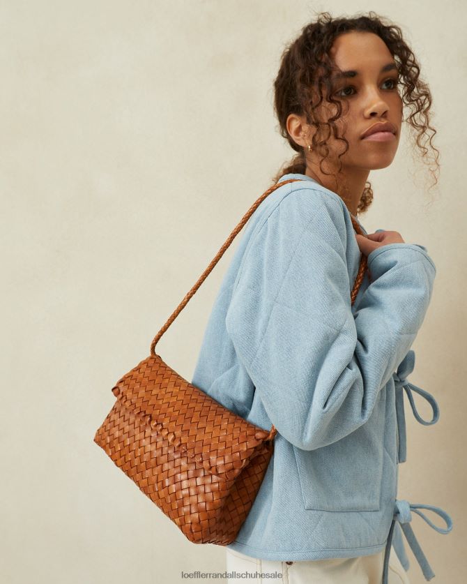 Frauen Loeffler Randall Mabel braune Umhängetasche Holz Taschen 846824401